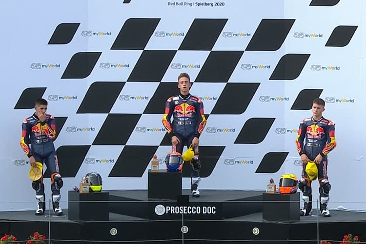 David Muñoz, Pedro Acosta, Daniel Holgado (vlnr.)