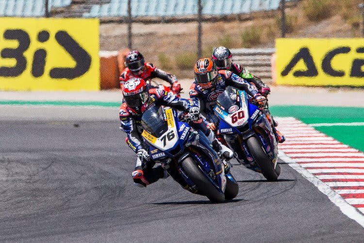 Loris Baz vor van der Mark, Lowes und Redding