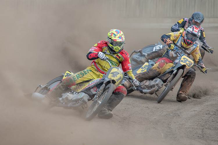 Christian Hülshorst bei der DM in Vechta vor Marcel Dachs und Timo Wachs