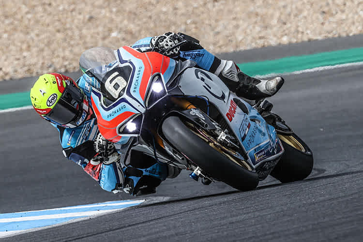 Sylvain Barrier auf der ERC Ducati