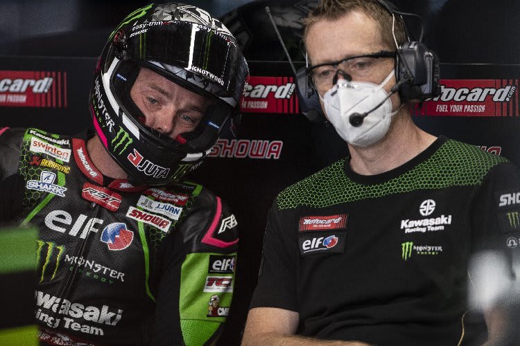 Alex Lowes und sein Cheftechniker Marcel Duinker