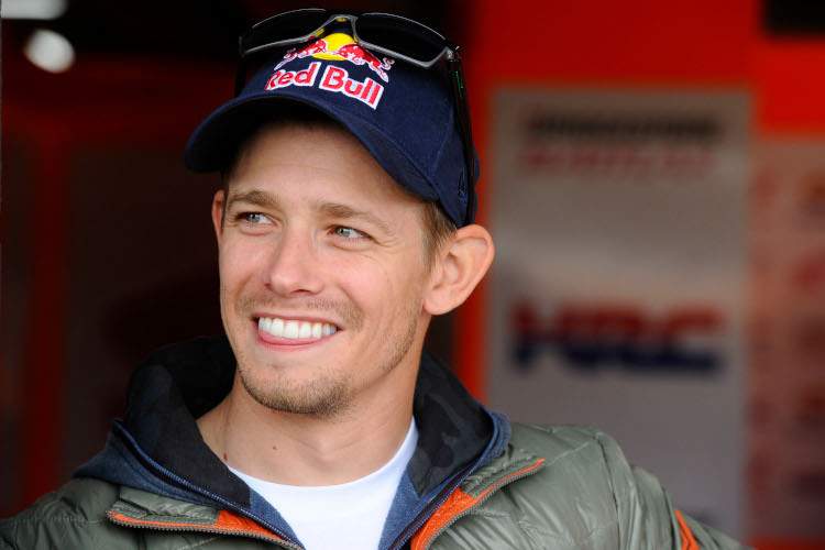 Casey Stoner 2014 in der Honda-Box zu Gast