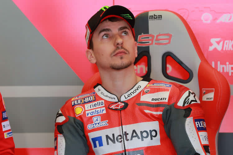 Jorge Lorenzo 2018 in der Ducati-Box