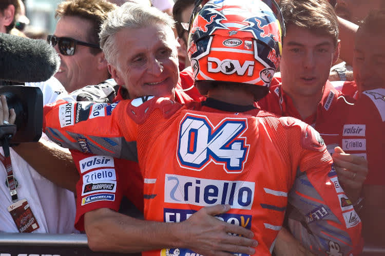 Die Zeiten, in denen Paolo Ciabatti mit Andrea Dovizioso feiert, sind vorbei