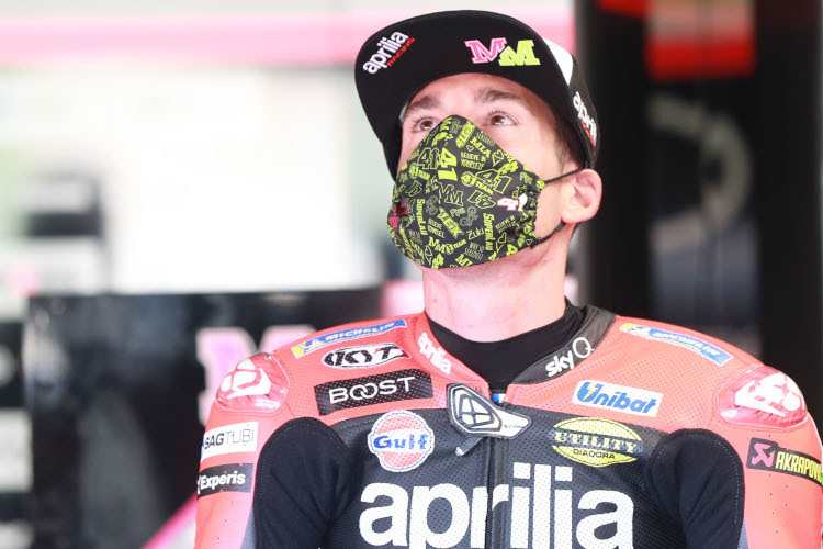 Aleix Espargaró: Die Initialen «MM» an der Kappe stehen für seine Kinder Max und Mia