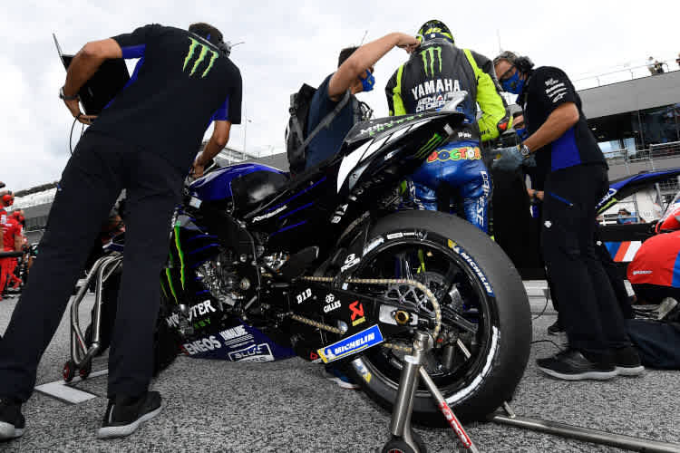 Valentino Rossi: Der Hinterreifen im Fokus