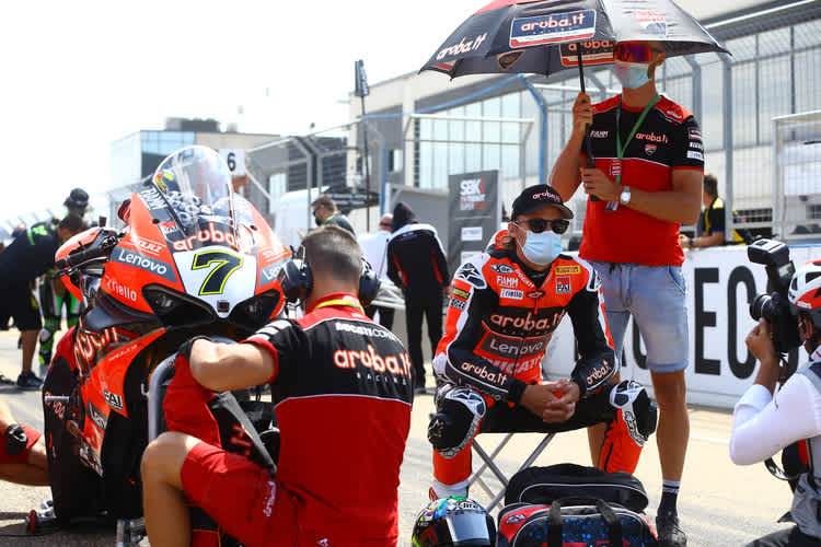 In der Regel muss Chaz Davies vor dem Rennen weit hinten Platz nehmen