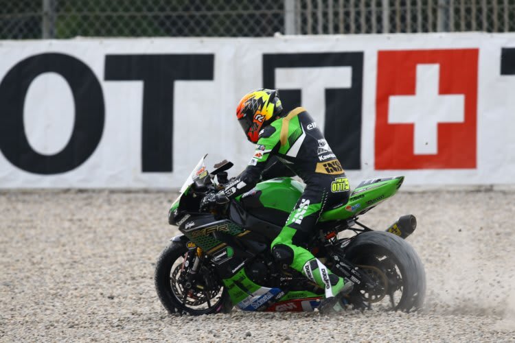 Philipp Öttl ratterte einmal durch dern Kies