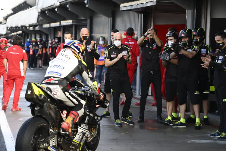 Johann Zarco begeisterte seine Crew mit Startplatz 4