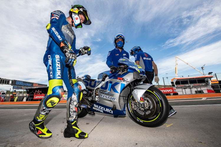 Joan Mir nutzte das gute Wetter am Sonntagmorgen