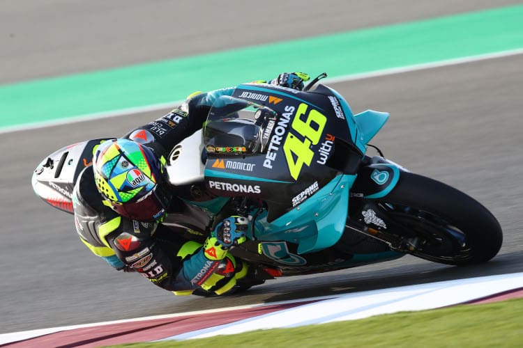 Valentino Rossi spulte die ersten Runden als Petronas-Fahrer ab