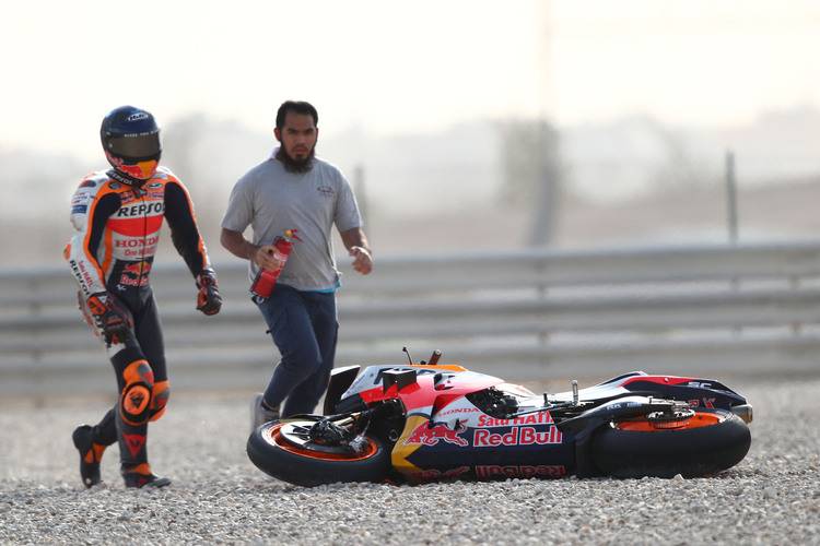 Pol Espargaró landete 13 Mal im Kies