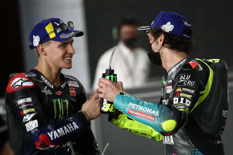 Fabio Quartararo und Valentino Rossi