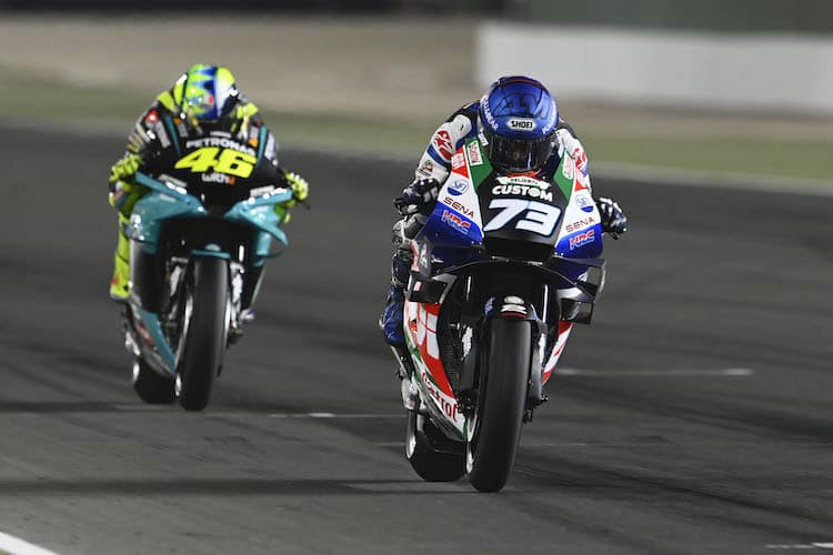 Álex Márquez gefolgt von Altmeister Valentino Rossi