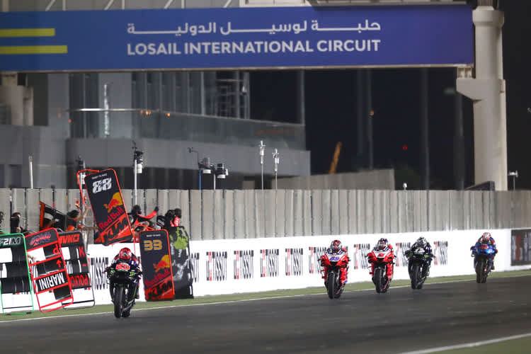 Fabio Quartararo gewann den Doha-GP 1,4 Sekunden vor Johann Zarco