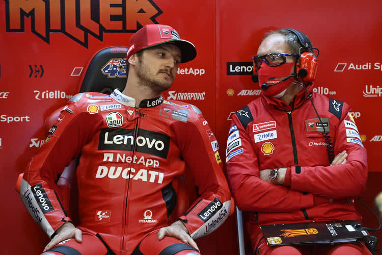 Jack Miller in seiner Ducati-Box