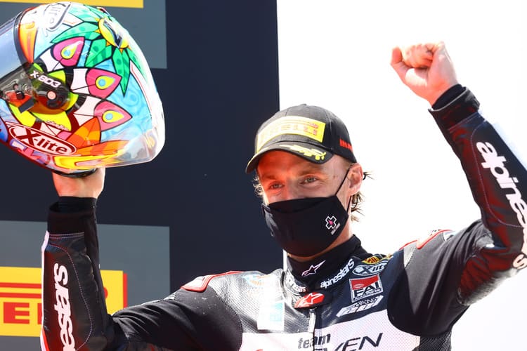 Chaz Davies feierte seinen ersten Podestplatz 2021 in Estoril