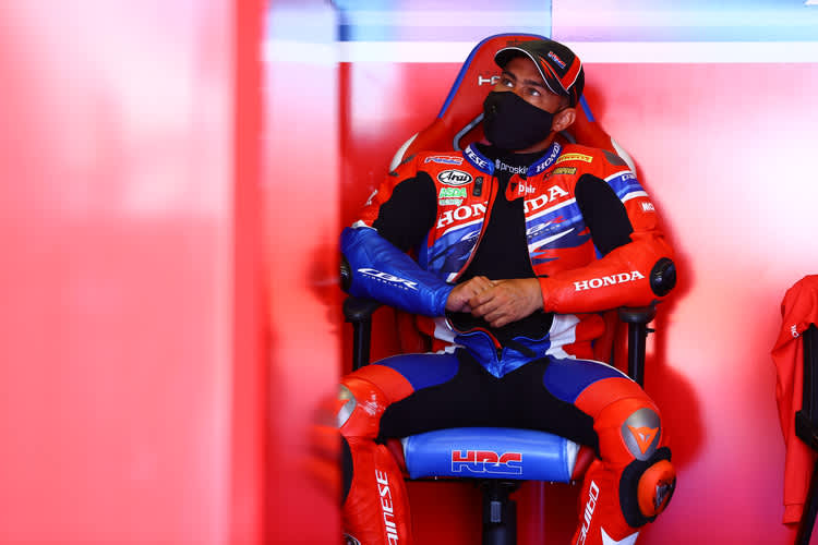 Leon Haslam hatte in Misano nicht viel zu lachen