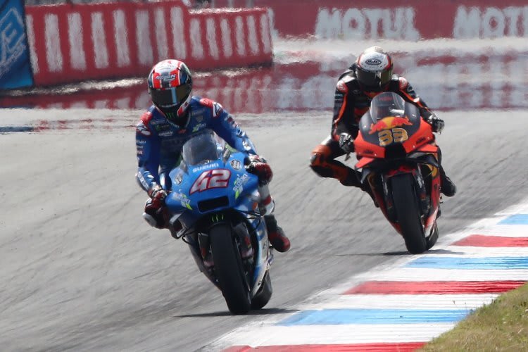 Alex Rins hatte in Assen ein unterhaltsames Rennen mit vielen Überholmanövern