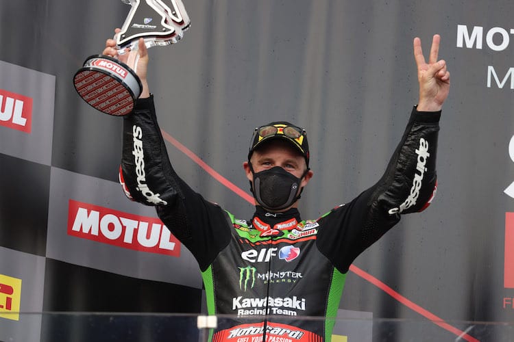 Jonathan Rea wird im ersten Rennen in Magny-Cours Zweiter