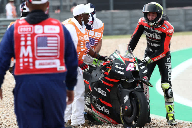 Bitter: Aleix Espargaró kassierte innerhalb von drei Tagen fünf Stürze