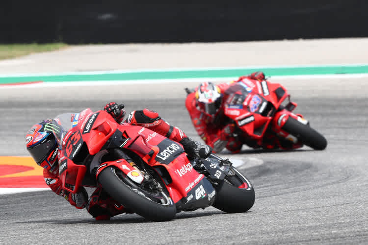Francesco Bagnaia und Jack Miller im Paarflug