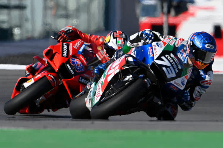 Zwischenzeitlich lag Alex Márquez schon vor Jack Miller