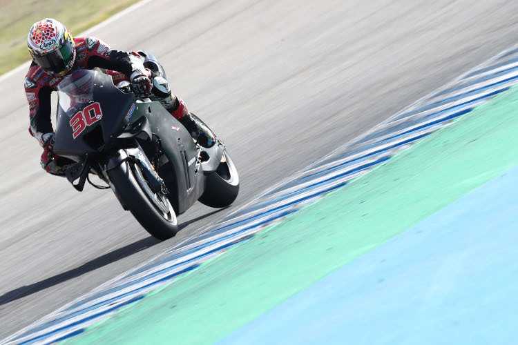 Takaaki Nakagami auf dem Prototyp der 2022er-RC213V