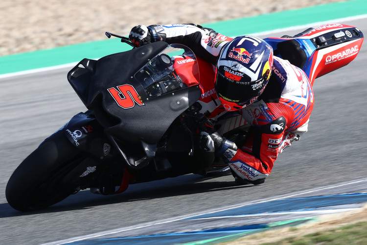Johann Zarco auf der Ducati beim Test in Jerez