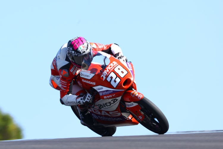 Izan Guevara auf der Achterbahn von Portimão 