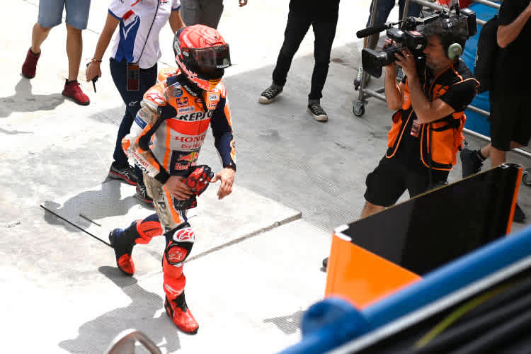 Marc Márquez kam zunächst zurück an die Box