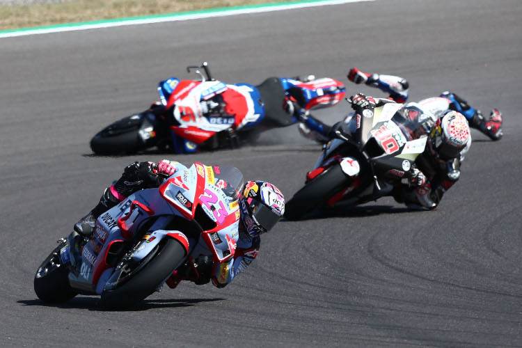 Las Termas: Hinter Bastianini und Nakagami stürzte Zarco auf Platz 12 liegend 