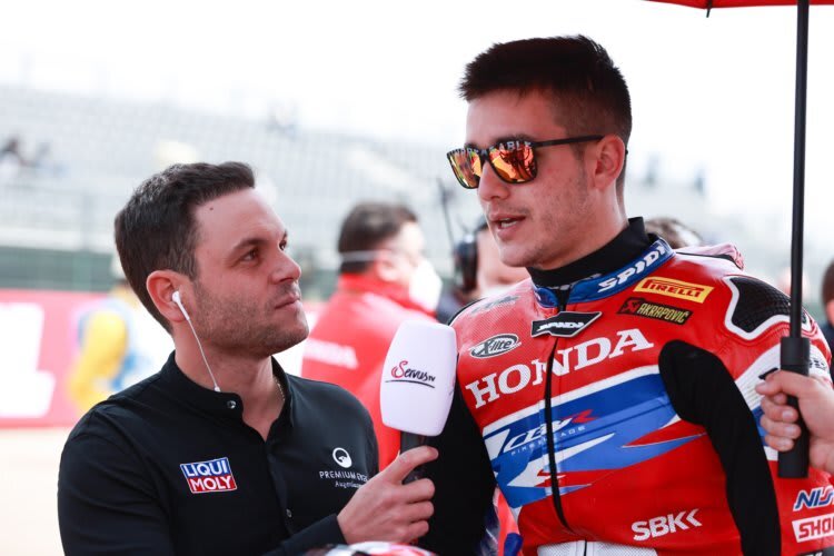 Sandro Cortese im ServusTV-Einsatz in Aragon