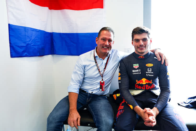 Jos und Max Verstappen 2021 in Abu Dhabi