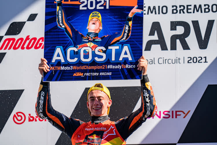 Pedro Acosta steuerte in seiner ersten WM-Saison schon fünf Moto3-Siege bei