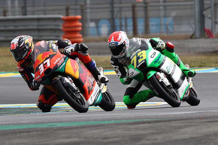 Das Rennen in Le Mans: WM-Leader Pedro Acosta vor Max Kofler (73)