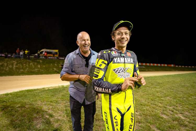 Auf der Ranch: Alberto Tebaldi und Valentino Rossi