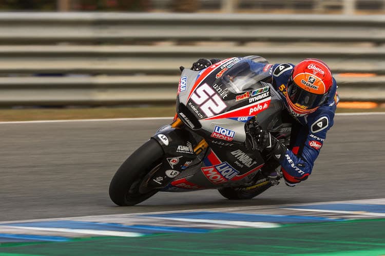 Jeremy Alcoba gab erstmals auf seinem Moto2-Bike Gas