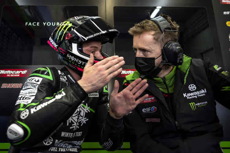 Alex Lowes und sein Cheftechniker Marcel Duinker 