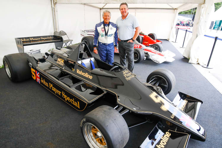 Mario Andretti und Zak Brown in Goodwood