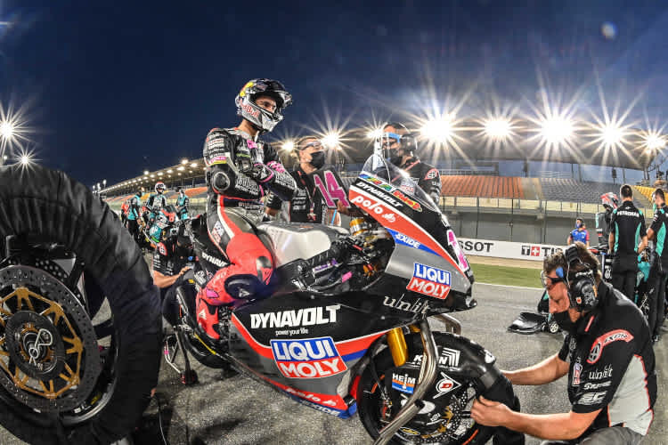 Tony Arbolino vor dem Start zum Doha-GP