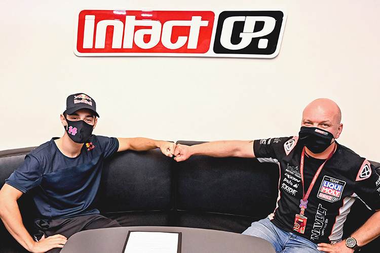 «The masked team»: Tony Arbolino und Jürgen Lingg