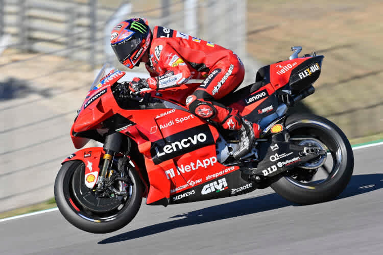 Pecco Bagnaia auf der Achterbahn-Strecke an der Algarve