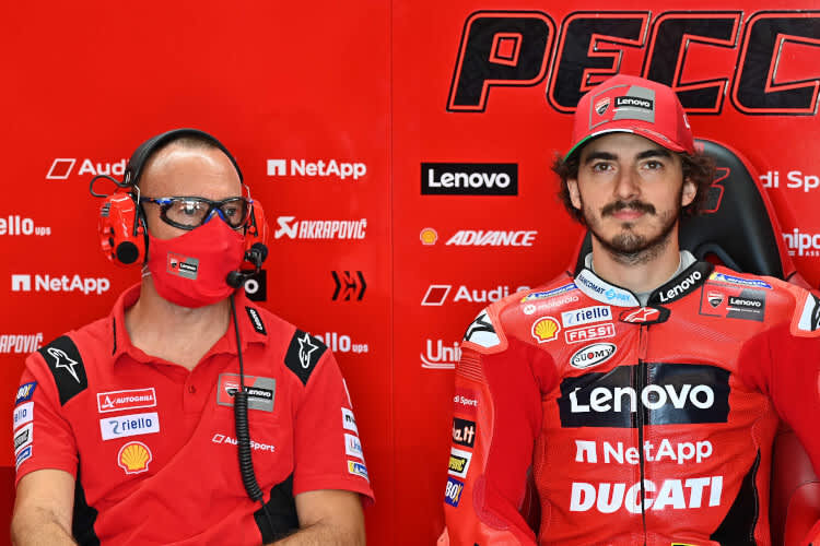 Crew-Chief Christian Gabarrini und Pecco Bagnaia