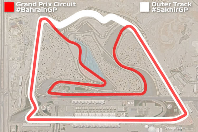 Das äussere Bahrain-Layout fällt deutlich kürzer aus