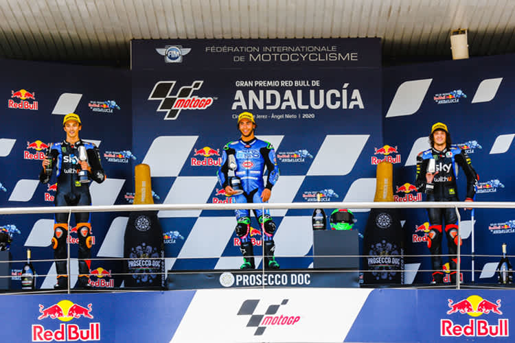 Drei Italiener auf dem Moto2-Podium gab es noch nie