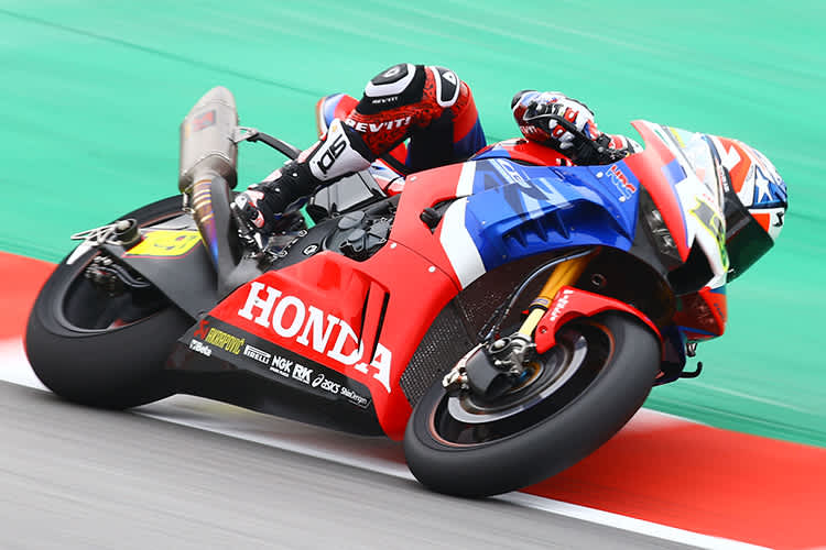 Honda-Werksfahrer Alvaro Bautista (li.)