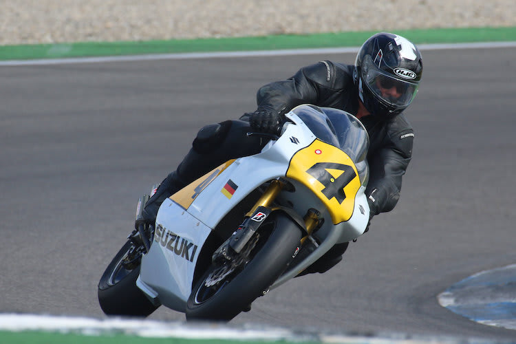 Der Yamaha-Cup Sieger von 1987 Bernd Herrmann (Suzuki RG 500 ccm) wurde zweimal Zweiter in der GP500-Kategorie