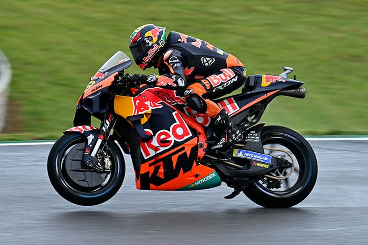 Brad Binder schlug sich am Freitag im Regen recht beachtlich