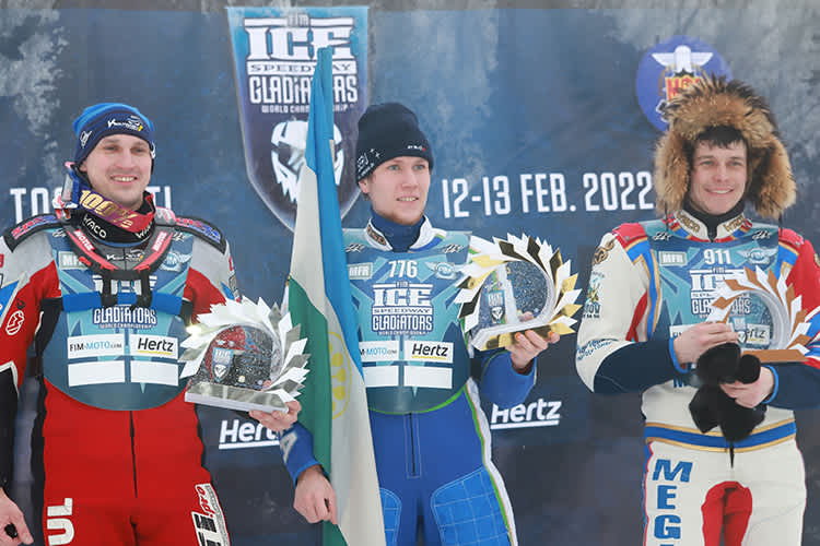 Das Podium in Togliatti: Koltakov, Bogdanov und Kononov (v.l.)